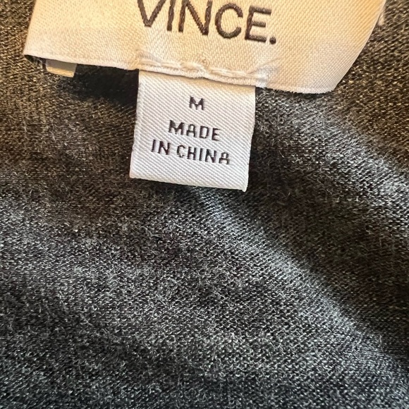 VINCE -Women’s Heathered Black Short Sleeve Tee Shirt Size M - Picture 10 of 11